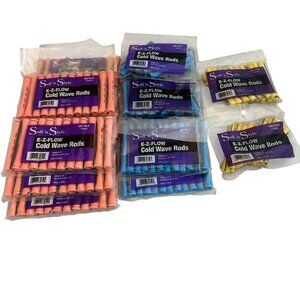 Soft n' Style E-Z Flow Cold Wave Rods Assorted Sizes Perm 15 Pckgs 180 Rods NEW